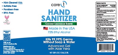 Care1 -Hand Sanitizer - 1 gallon -Coconut Lemongrass.jpg 3785 ml Coconut Lemongrass - Care1 Hand Sanitizer 1 gallon Coconut Lemongrass